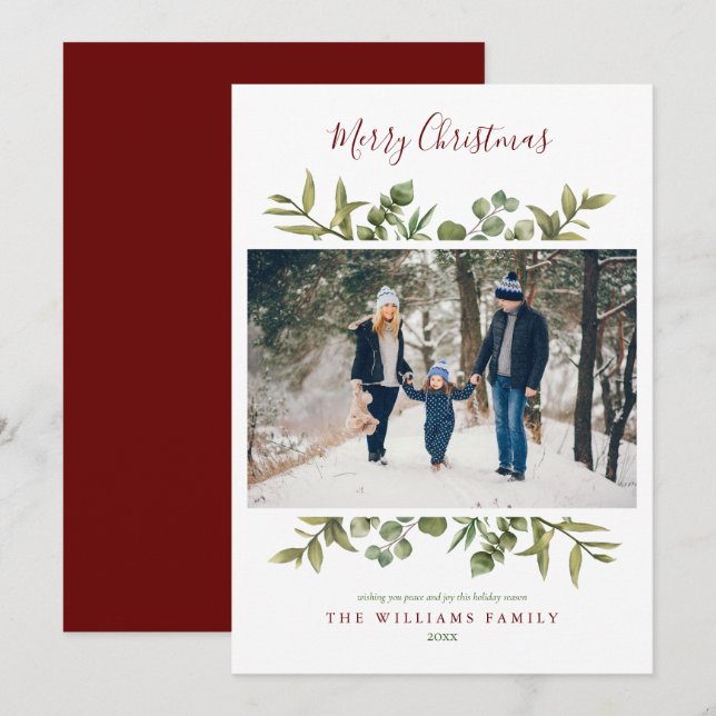 Foliage Foliage de Feliz Guión de Navidad (Anverso / Reverso)