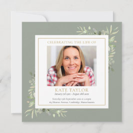 Foliage Funeral Memorial Order Service Program