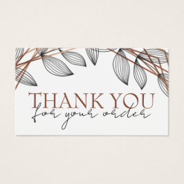 Foliage geométrica cuadro gracias tarjeta de descu