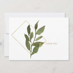 Foliage moderno y elegante Tarjeta de agradecimien