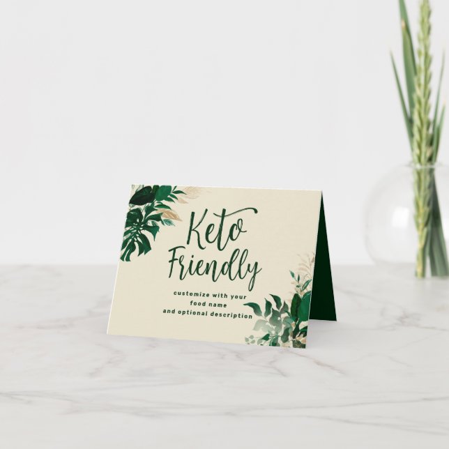 Foliage tropical Keto Rótulo de etiqueta alimentic (Anverso)