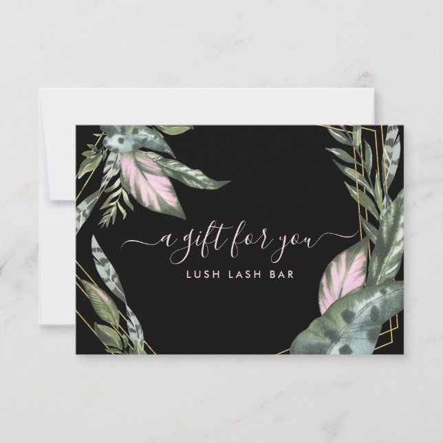 Foliage tropical moderno | Certificado de regalo (Anverso)