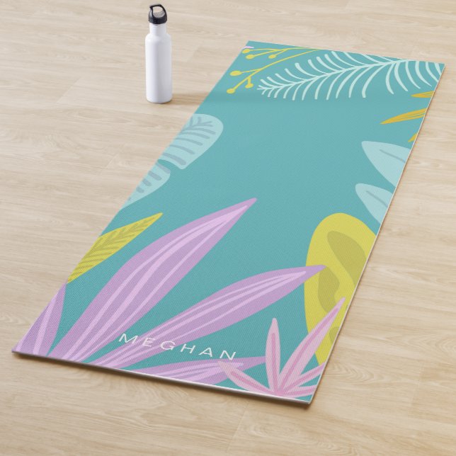 Foliage tropical | Monograma Yoga Mat (In situ)