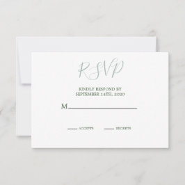 Foliage verde de verano Boda elegante moderna RSVP