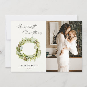 Foliage Winter Wreath Merriest Navidad foto