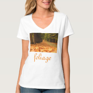 foliaje en bella + canvas jersey v-neck de mujer