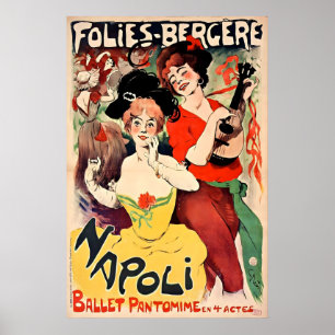 Folies Bergère París 1901 IMPRESIÓN DE CARTEL A5-A