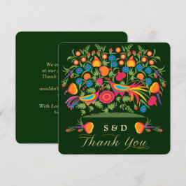 Folk Art Gracias Tarjeta de Aniversario Boda