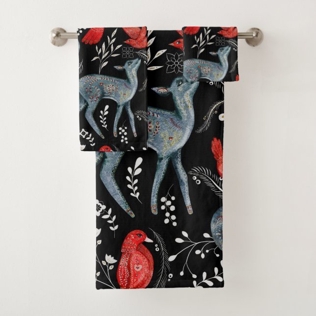 Folk-art style floral  pattern designs (In situ)