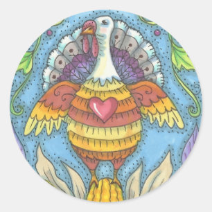 FOLK ART TURKEY, GRACIAS A LOS PEGATINAS DE AVES