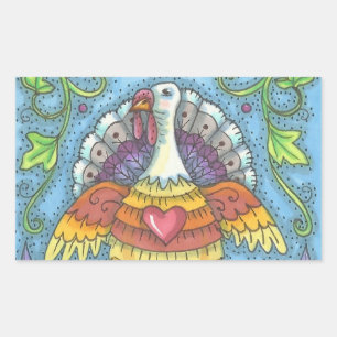 FOLK ART TURKEY, GRACIAS A LOS PEGATINAS DE AVES