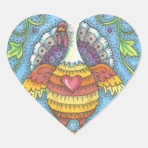 FOLK ART TURKEY, GRACIAS A LOS PEGATINAS DE AVES