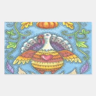 FOLK ART TURKEY, GRACIAS A LOS PEGATINAS DE AVES