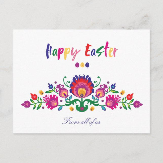 Folklore de Pascua 😍, postal de texto Personaliza (Anverso)