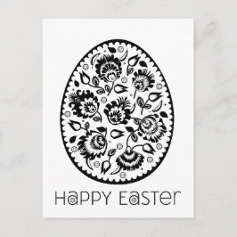 Folklore Feliz Pascua - Postal en blanco y negro [