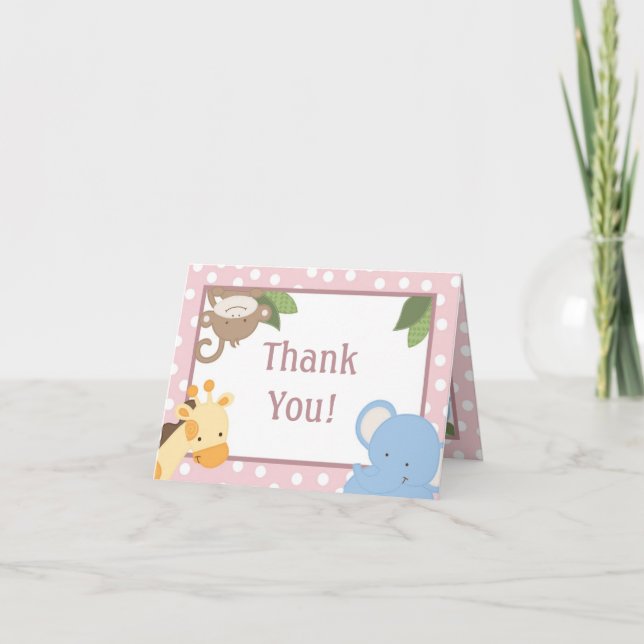 Follada Gracias Tarjeta Safari Jungle Animales Ver (Anverso)