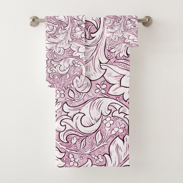 Follaje barroco ornamentado rosa  (In situ)