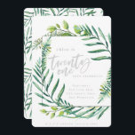 Follaje botánico invitación de 21 años<br><div class="desc">Invitación botánica de 21 cumpleaños,  con sobre la tendencia acuarela botánica. Parte de una colección.</div>