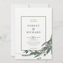 Follaje clásico, polígono, invitación a las acuare