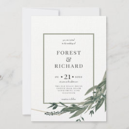 Follaje clásico, polígono, invitación a las acuare