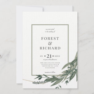 Follaje clásico, polígono, invitación a las acuare