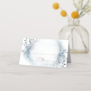 follaje color agua azul Baptism Doble tarjeta de l