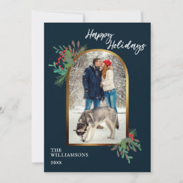 Follaje de invierno Foto personalizada de Navidad 
