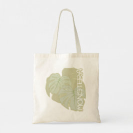 Follaje de Monstera en la bolsa de Tote verde suav