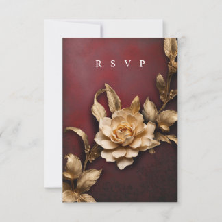 Follaje de oro ornamental vintage RSVP opciones de