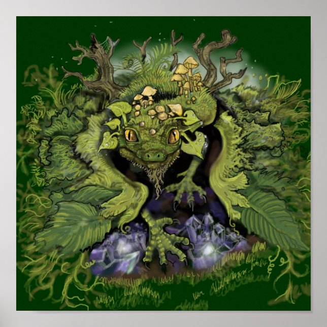 Follaje del Bosque~Impresión de Arte de Dragón (Frente)