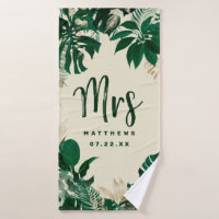 Follaje Tropical Verde Tendencia Boda Sra.
