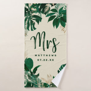 Follaje Tropical Verde Tendencia Boda Sra.