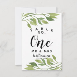 Follaje vegetación hoja Número de mesa fiesta/boda