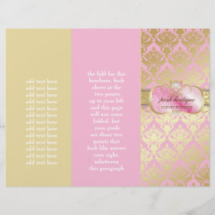 Folleto 311 Pink Platter Gold Damask
