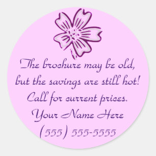 Folleto antiguo, Pegatina de precios calientes