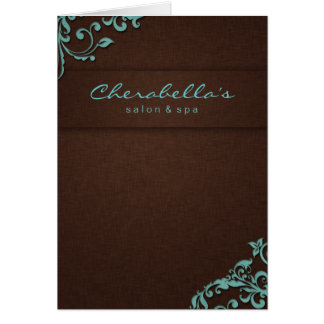 Folleto Brown azul 2 florales de lino del salón de