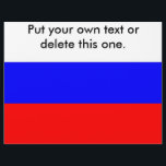 Folleto con bandera de Rusia<br><div class="desc">Folleto con bandera de Rusia. Este producto es personalizable.</div>