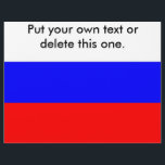 Folleto con bandera de Rusia<br><div class="desc">Folleto con bandera de Rusia. Este producto es personalizable.</div>
