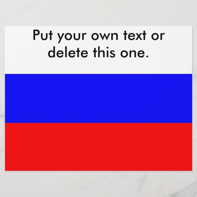 Folleto con bandera de Rusia (Frente)