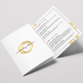Folleto con el logotipo del círculo pintado de luj