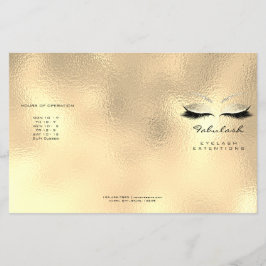 Folleto de 3 hojas de Maquillaje Metálico Dorado P