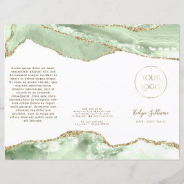 Folleto de ágata verde de Jade