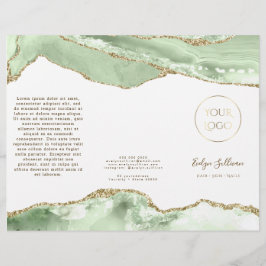 Folleto de ágata verde de Jade