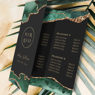 folleto de ágata verde esmeralda