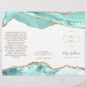 Folleto de agate Aquamarine