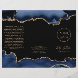 folleto de agate azul