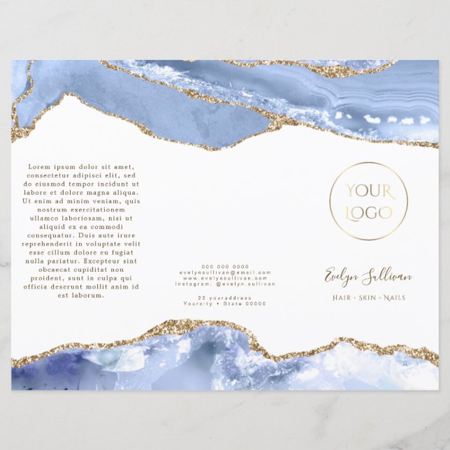 Folleto de agate azul de Cornflower (Anverso)