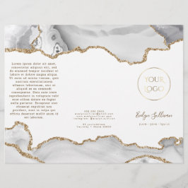 folleto de agate blanco