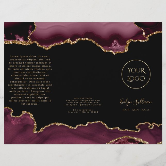 folleto de agate burgundy (Anverso)