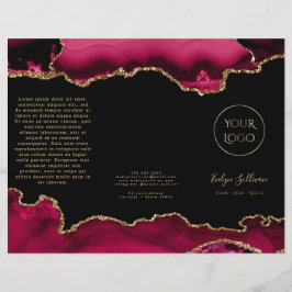 folleto de agate rojo magenta